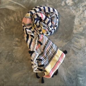 Striped Scarf with tassels
